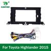 Car GPS Navigation Stereo for Toyota Highlander 2013-2019 Radio Fascias Panel Frame Fit 2Din 10 Inch In Dash Headunit Screen
