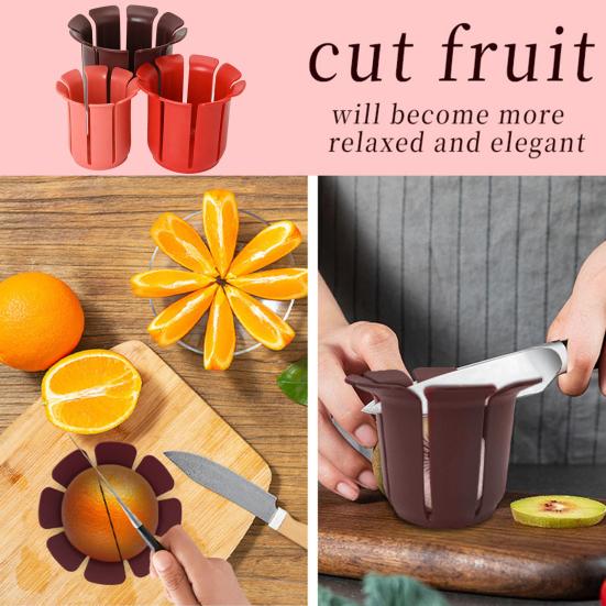 3 Pcs/Set Fruit Slicer Nesting Slicing Guides Lace-Designed Cutting Helper Watermelon Cutter Gadget Stackable Kitchen Tool