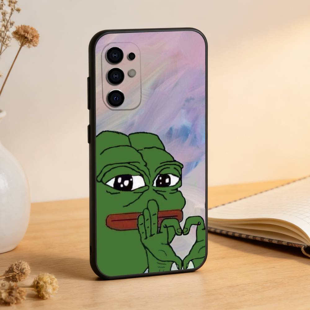Funny The P-PEPE Frog Phone Case For Samsung S25,S24,S21,S22,S23,S30,Ultra,S20,Plus,Fe,Lite,Note,10,Black Cover