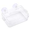 Transparent Worm Feeding Basin ABS Reptile Food Bowl Convenient Anti Escape Feeder  Lizard