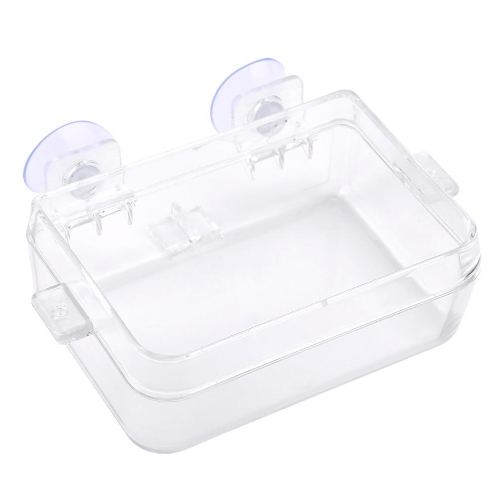 Transparent Worm Feeding Basin ABS Reptile Food Bowl Convenient Anti Escape Feeder Lizard