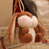 Fashionable Rabbit Shaped Keyring Long Eared Plush Bunnys Bag Pendant Keychain Handbag Accessory for Animal Lovers