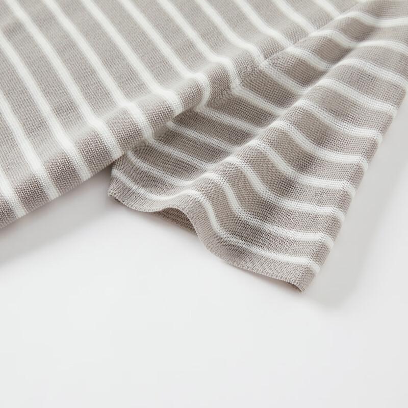 Elva' Island Women's Fall Striped Short-Sleeve Knit Top