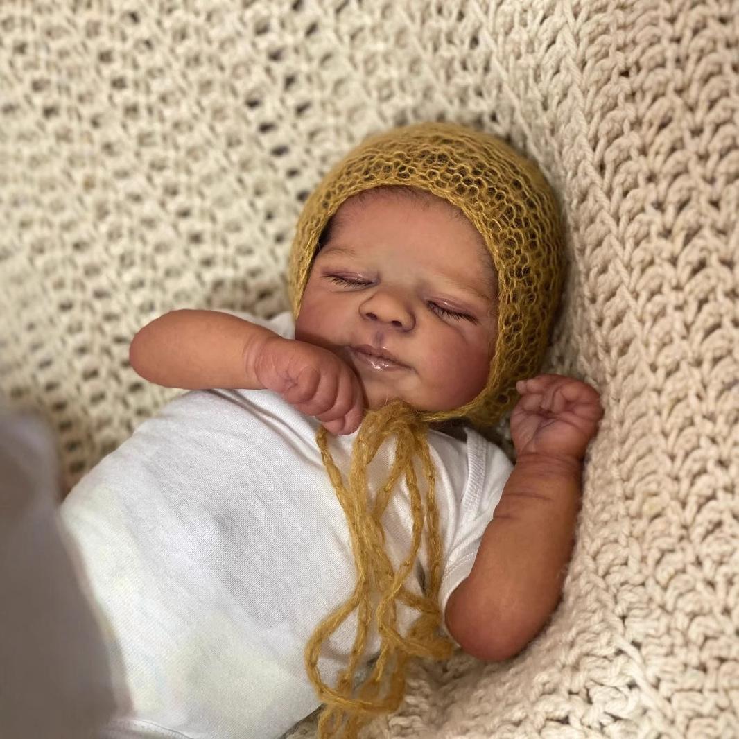 

African Baby 19 силиконовое тело Reborn Doll Pascale гибкая реалистичная моющаяся новорожденная девочка/мальчик подарок для коллекционера детская игрушка Full Silicone