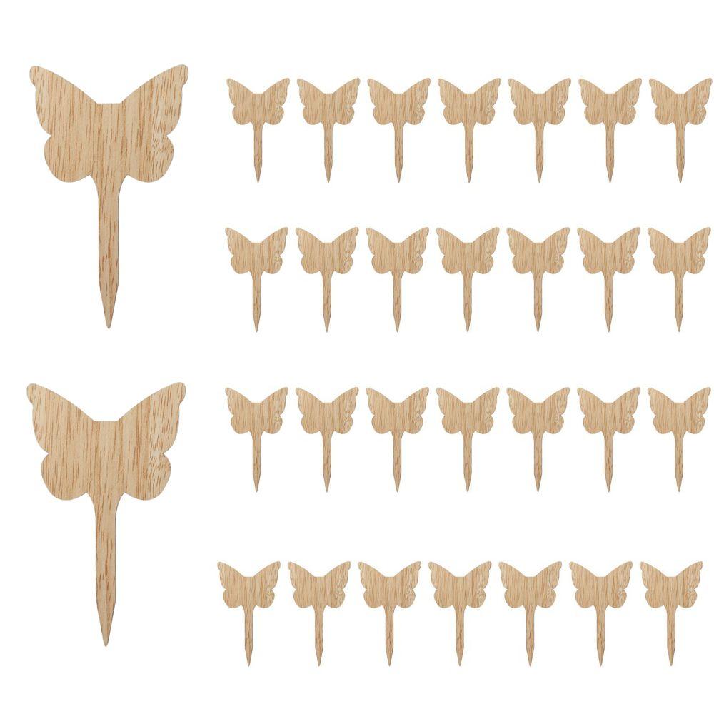 

Durable Butterfly Plant Label Wooden Lightweight Garden Plant Sign Decorative Writable Plant Tag Seedlings and Herbs