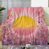 1pc Dreamy Sunflower Print Flannel Blanket - Soft Warm Cozy Throw for Sofa, Bed, Car, Office, Camping & Travel - All-Season Gift