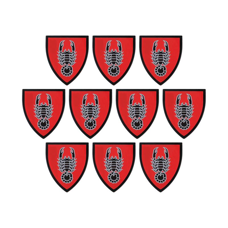 MOC Medieval Military Castle Weapon Roman Knight Helmet Shield Accessories Building Blocks Green Dragon Lion Crusader Bricks Toy