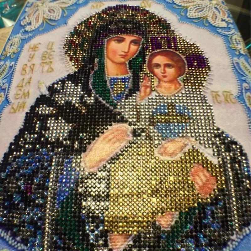 New 5D DIY Handmade Creative Diamond Painting Crystal Orthodox Figurine Decorative Cross-stitch Fashion Religion Paintings