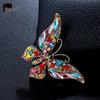 Broche Mariposa de Cristal Acrílico - Elegante Accesorio para Traje de Mujer y Cheongsam