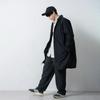 Ametohare Warm Trench Coat AH-1017 Men's (Black, M)