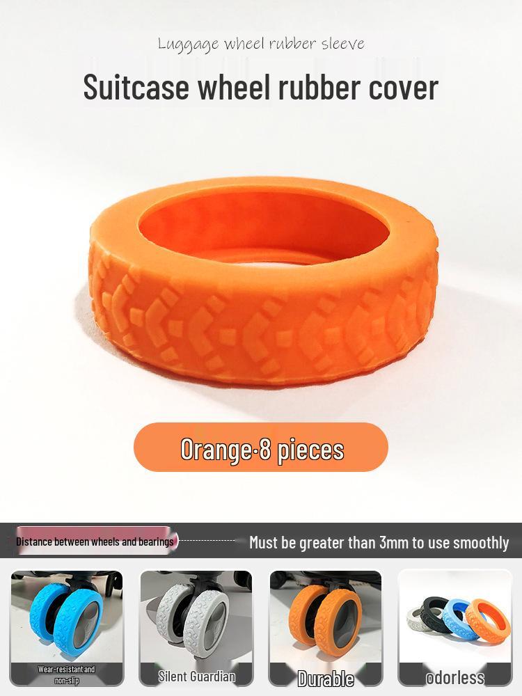 Luggage Silicone Wheel Protector Cover - Universal Replacement Accessory for Silent Suitcase Wheels