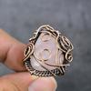 Rose Quartz Handmade Copper Wire Wrap Jewelry Ring Size 9 m5k71