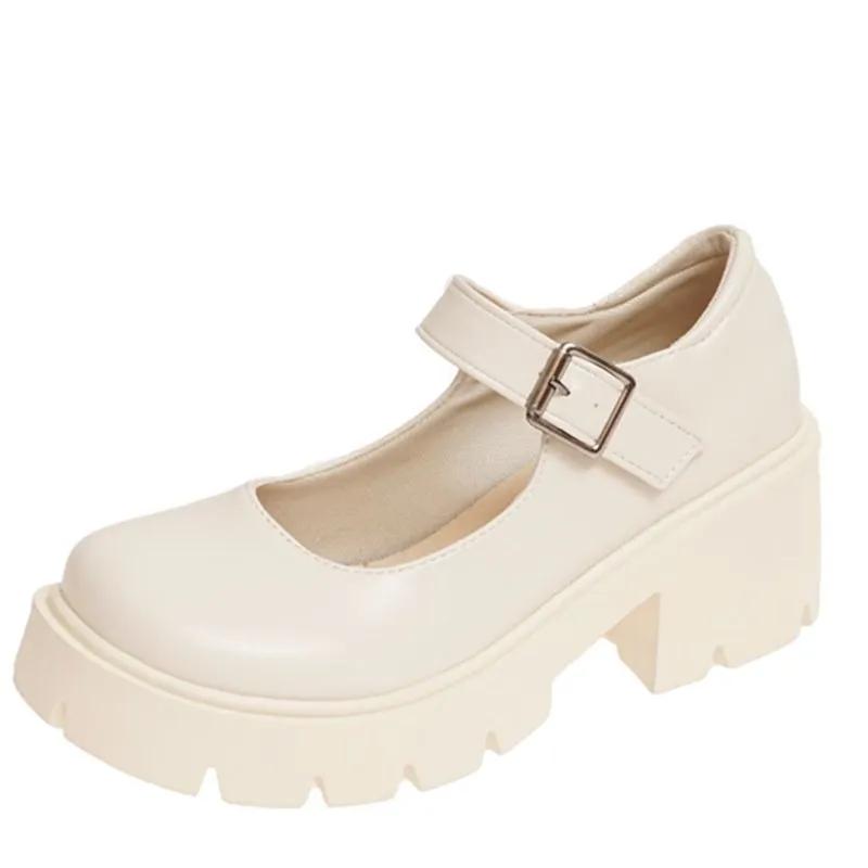 Fashion Lolita Shoes Women Japanese Mary Jane Shoes Women Vintage Girls Students JK Uniform High Heel Platform Shoes Cosplay Plus Size
