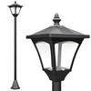 1.2m Solar Powered Outdoor Lamp Post - Black