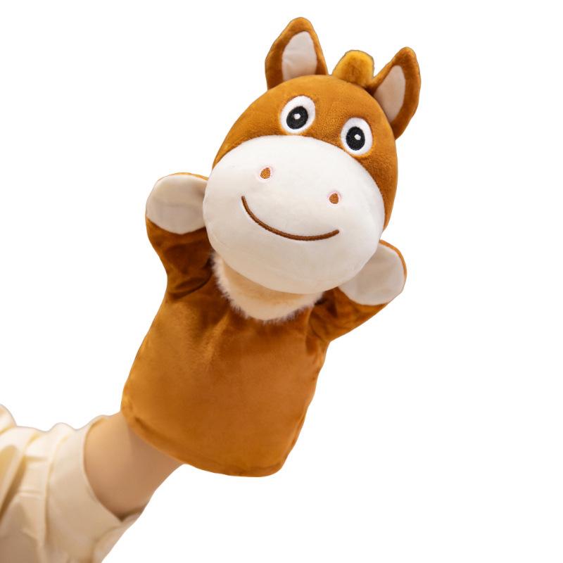 Shiba Inu Cat Hand Puppet with Moving Mouth - Soothing Doll for Storytelling and Ventriloquism In Kindergarten