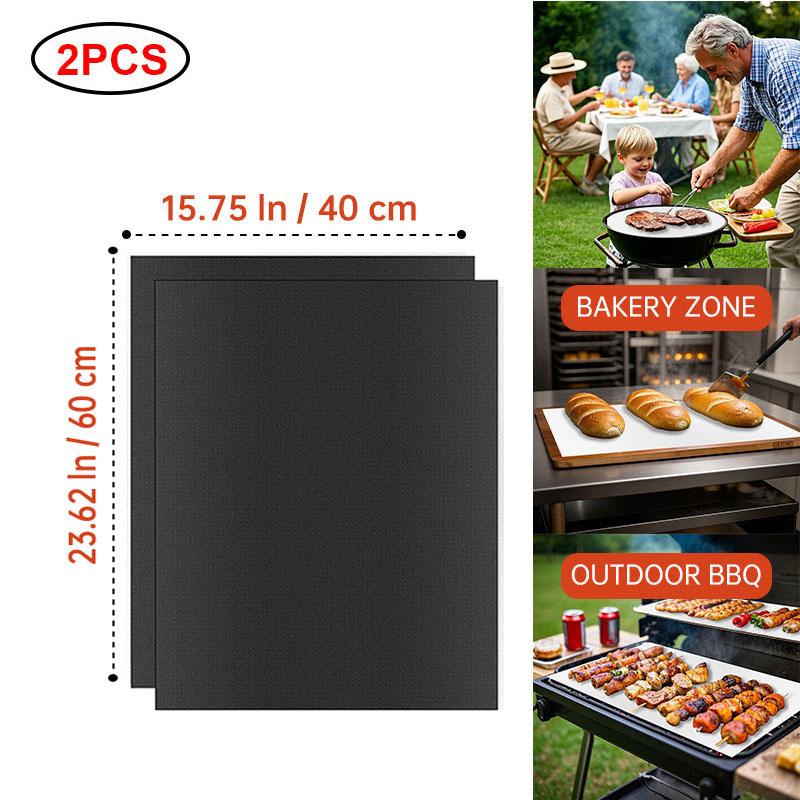 60*40cm Non-stick BBQ Grill Mat Baking Mat Barbecue Tool Cooking Grilling Sheet Heat Resistance Easily Cleaned Kitchen BBQ Tool