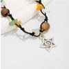 Handwoven Spirals Star Pattern Bracelet Colorful Irregular Turquoise Bead Bohemian Adjustable Closure Designs