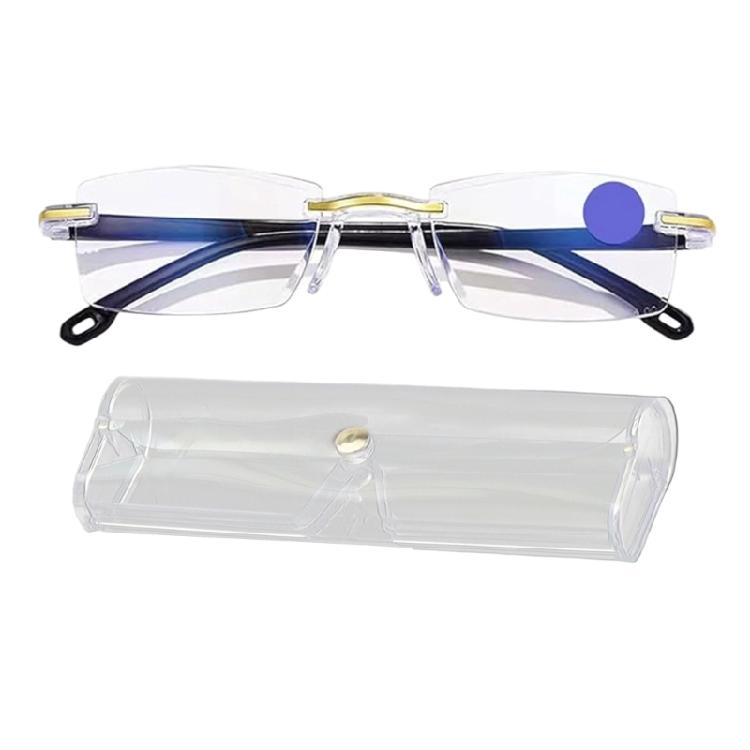Lens Adjustment Blue Filter Glasses 2pc Impact Resistant PC Frame Includes Storage Case