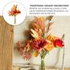 NUOLUX Artificial Flowers, Thanksgiving and Fall Bouquet, 44cm, for Indoor and Outdoor Use, Decorative Faux Flowers for Home and Party Decor