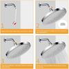 6 Inch Round Booster Shower Set Fully Electroplated Shower Head Home Set Bathroom Extension Shower Rod Set For Bathroom