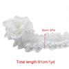 5cm Wide Lace Pleated Ruffles Ruffled Double Layers Embroidered Ruffle Trim 1 Yard DIY Ruffled Lace Trims