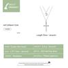 Bamoer 925 Sterling Silver Cross with Heart Plated Platinum CZ Pendant Necklace for Women Chain Necklaces Jewelry