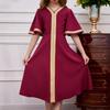 Children's Fashionable Middle Eastern Abaya with Golden Lace Trim