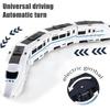 Kids DIY Simulation High Speed Railway Train Toy Car Electric Sound Light Model Train Educational Toys for Boys Girls Gift