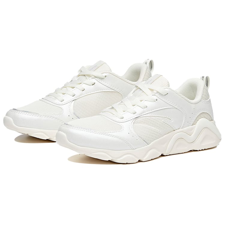 Anta Running Collection Cushioning, Wear Resistant Low top Running Shoes Women's White Silver 122015570-4