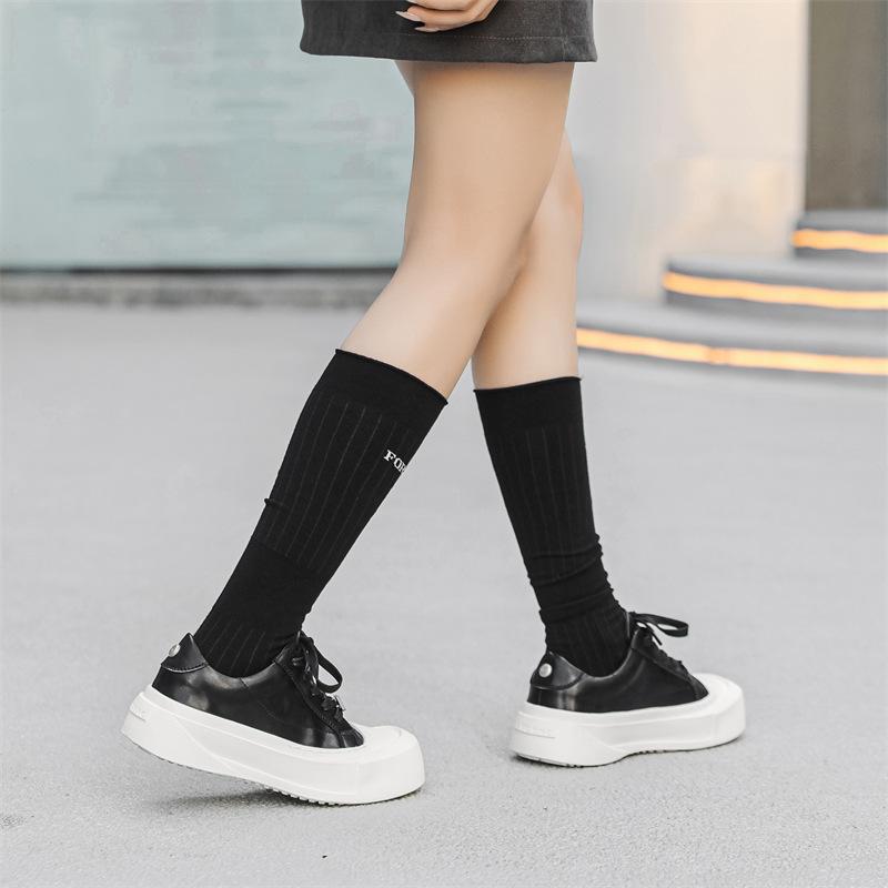 Little white shoes men's thick soles are heightened and old couple models, the same commuter derby shoes, big head board shoes 66642-J