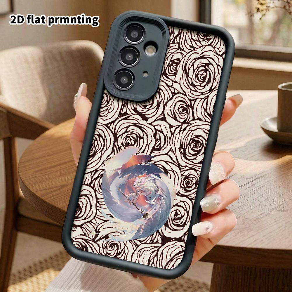Phone Case: 2D Flat Samsung Galaxy A34 A35 M05 M06 S20 S22 S21 FE Plus 5G Protective Case, White-haired Girl, Christmas and Halloween Gift