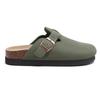 Fashion Smile Pop Men's Suede Shoes With Adjustable Back Strap Leather Mules With Cork Flip-Flop Slippers Insoles Slip-On Potato Shoes