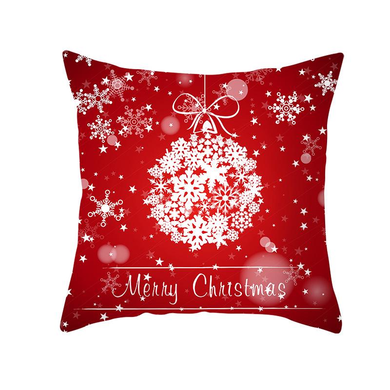 Red Series Christmas Peach Velvet Cushion Cover New Sofa Cushion Cover Square Cushion Cover