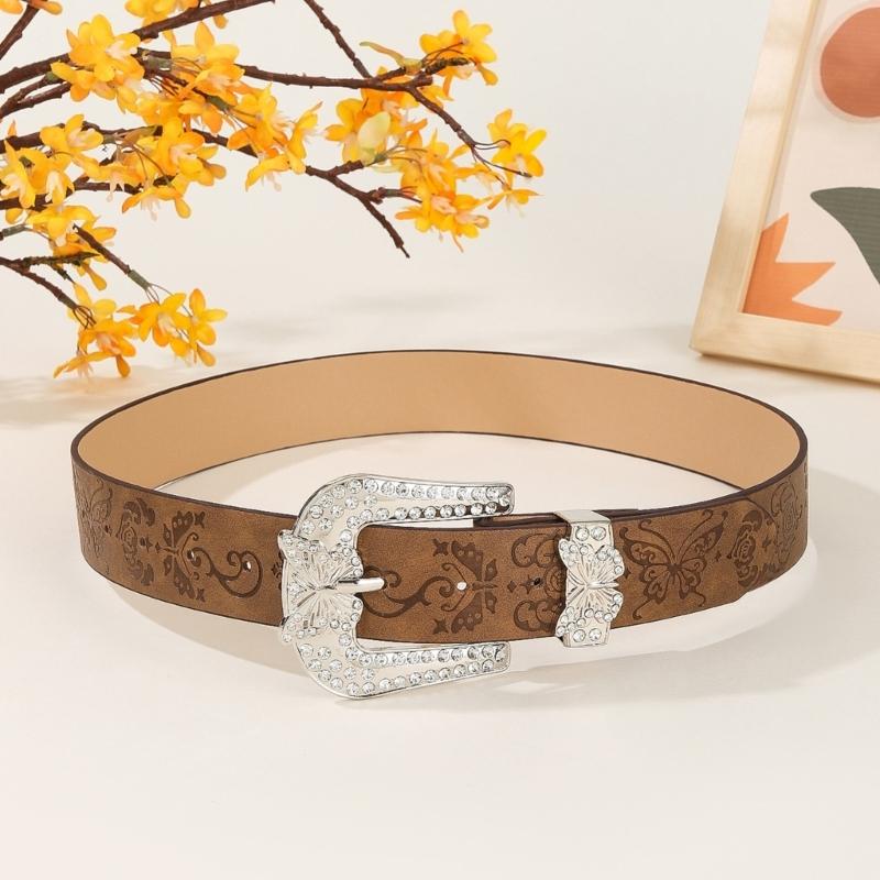 Blingbling Waist Belt for Street Dance Jean Belt Livehouse Punk Waist Chain Stunning Leopard Print Rhinestones