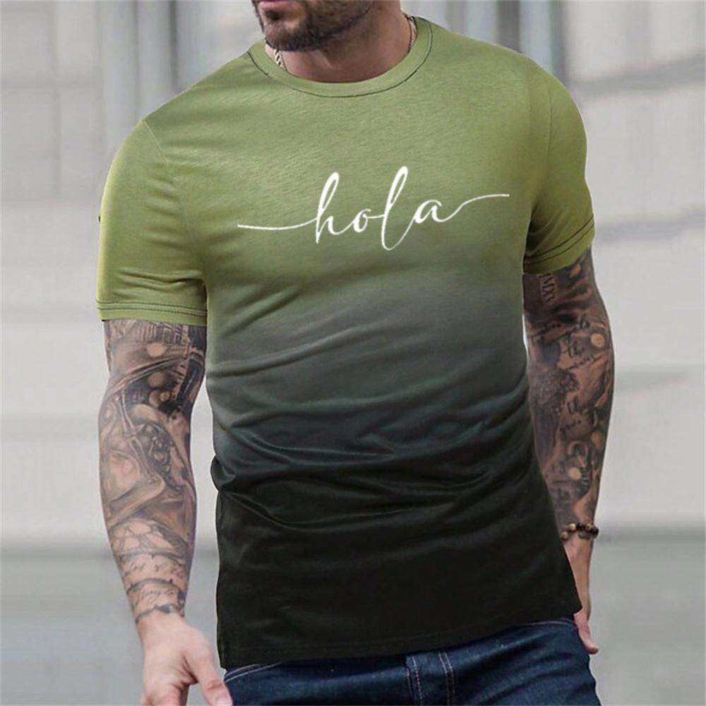 

Хип-хоп модная мужская футболка с 3d принтом букв, креативный топ с короткими рукавами в стиле Харадзюку, повседневная спортивная быстросохнущая одежда с круглым вырезом 6XL