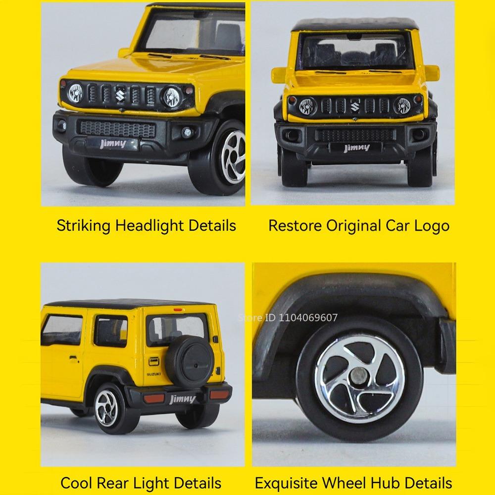 SCCF4 1:52 Suzuki Jimny Model Toy Cars Alloy Diecast Miniature Vehicles Slide Forward Exquisite Interior Shock Absorption Kids Gifts