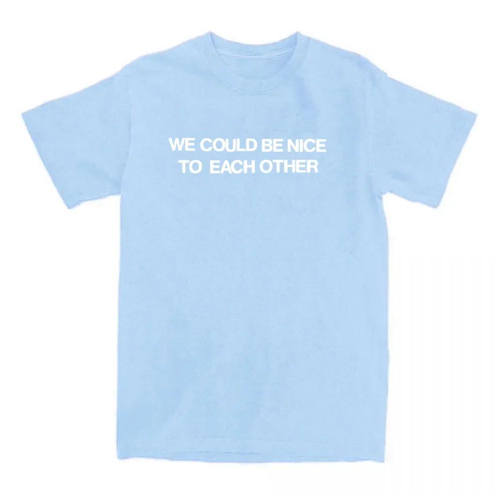 Nice To Each Other Tee Singer Olivia Dean Printing Tshirt Loose Cotton Wounisex Unisex T Shirt Streetwear Casual Graphic Tshirt Girls