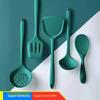 High-Temperature Resistant Silicone Kitchen Utensil Set: Spatula, Ladle, Slotted Spoon, and Rice Spoon for Non-stick Pans.