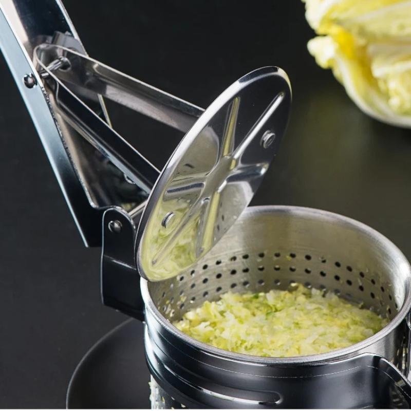 Stainless Steel Vegetable Dehydrator Manual Hand Press Cabbage Squeezer for Dumpling Filling Kitchen Cooking Tool