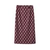 2025 Women's High-Waisted Washable Plaid Flannel Midi Skirt with Slit