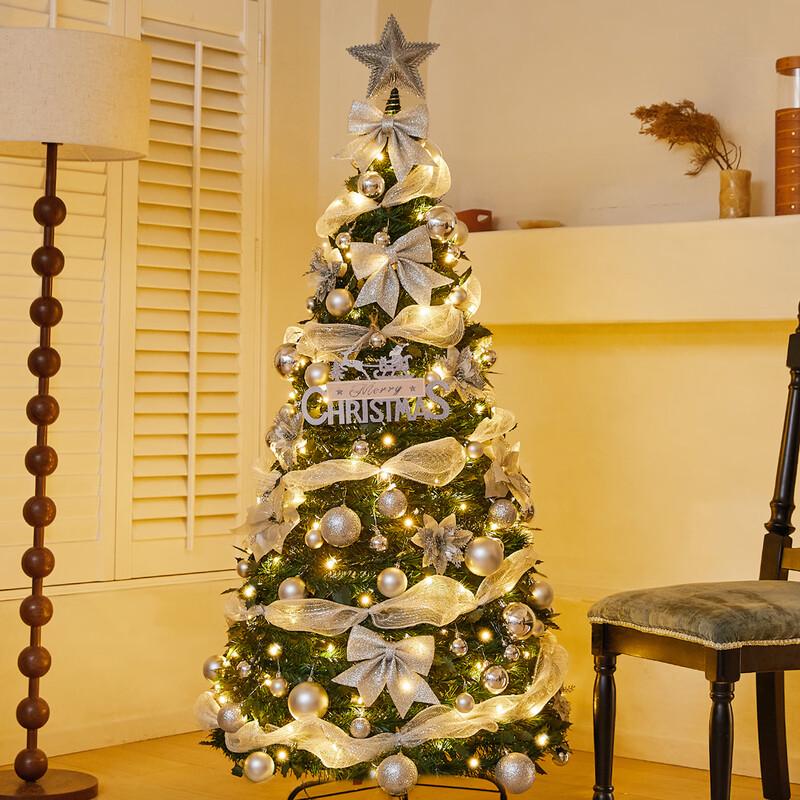 PPRabbit 1.65m Red Flocked Folding Christmas Tree with Remote Control Lights