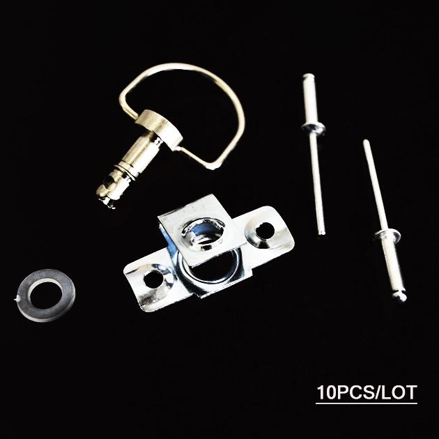 10 Sets 17mm Motorcycle Quick Release D-RING 1/4 Turn Race Fairing Fasteners New