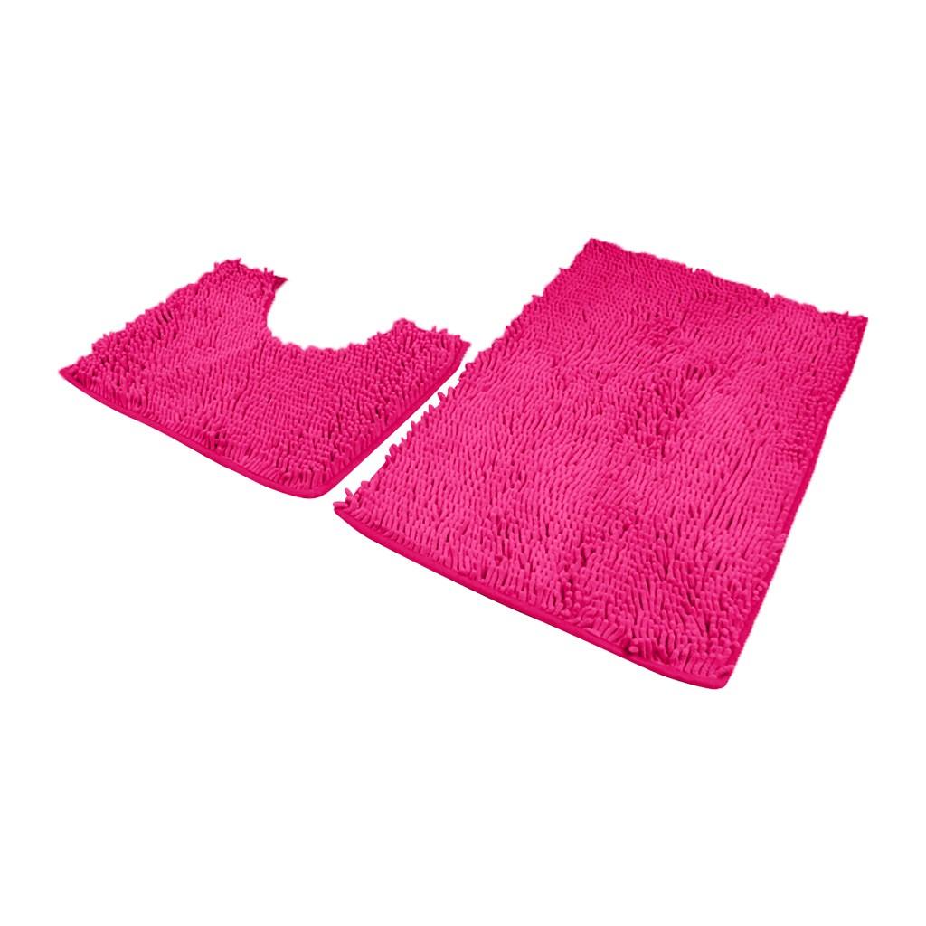 Bathroom Carpet Chenille Bath Mat Set Soft Plush Non- Shower Carpet