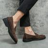 Men Loafers Street Style Brown Suede Formal Business Wedding Dress Prom Blazers Tuxedo Party Shoes Plus Size
