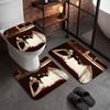 Lana Del Rey (33)Flannel Toilet 3 Piece Set Soft Bathroom Rug Non-Slip Toilet Seat Cover Bathroom Home Decor