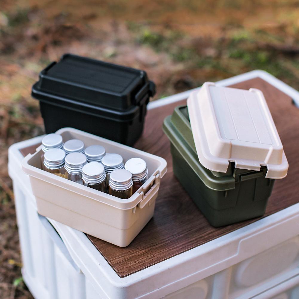 Portable Camping Seasoning Dispenser Set Stackable Seasoning Bottle Set Storage Bag Organizer Outdoor Barbecue Utensils