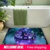 Pokemon Gengar in Purple Pokeball Forest Scene Print Non-Slip Doormat, Absorbent Floor Mat for Home Decor