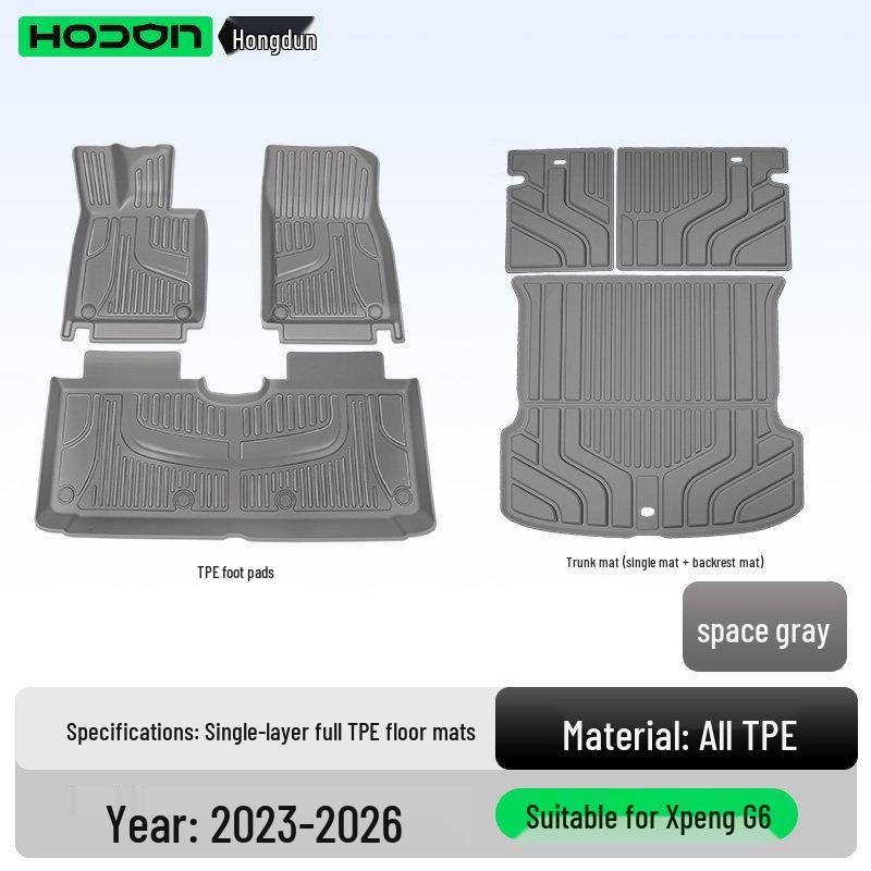 Xiaopeng G6 TPE2026 Floor Mats - New Car Interior Accessories for Extended Range/Pure Electric Models