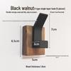 Punch-Free Black Walnut Wood Wall Hooks