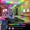 DC 12V WS2812B Dream LED ribavalgusti Bluetooth 5050 RGB BCCT RGBWW Dream Color Light Magamistoa teler Arvuti kaunistuskomplekt+toide Nutikas neoonvalgus